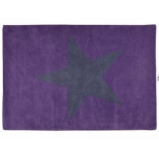 Wool Rug Star : Purple - Dark Grey Wool Rug Star : Purple - Dark Grey